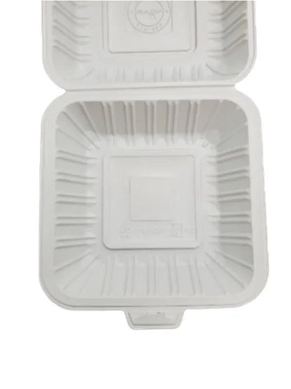 NG081 – 8″ × 8″ Hinged Clamshell Take‑Out Container (150 pcs/Case)