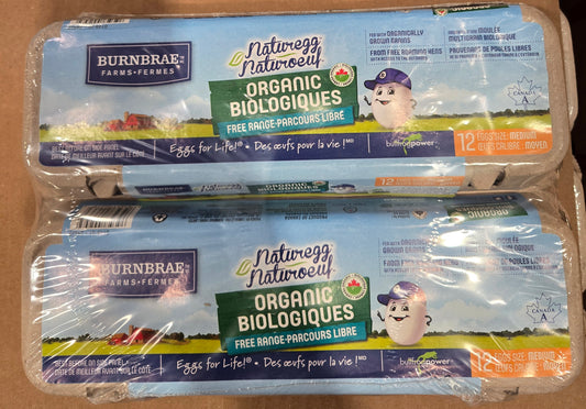 Eggs Brown Burnbrae Farms – Naturegg Organic Medium 12Eggs