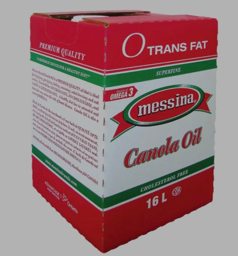 Messina Canola Oil – 16 L (Bag-in-Box)