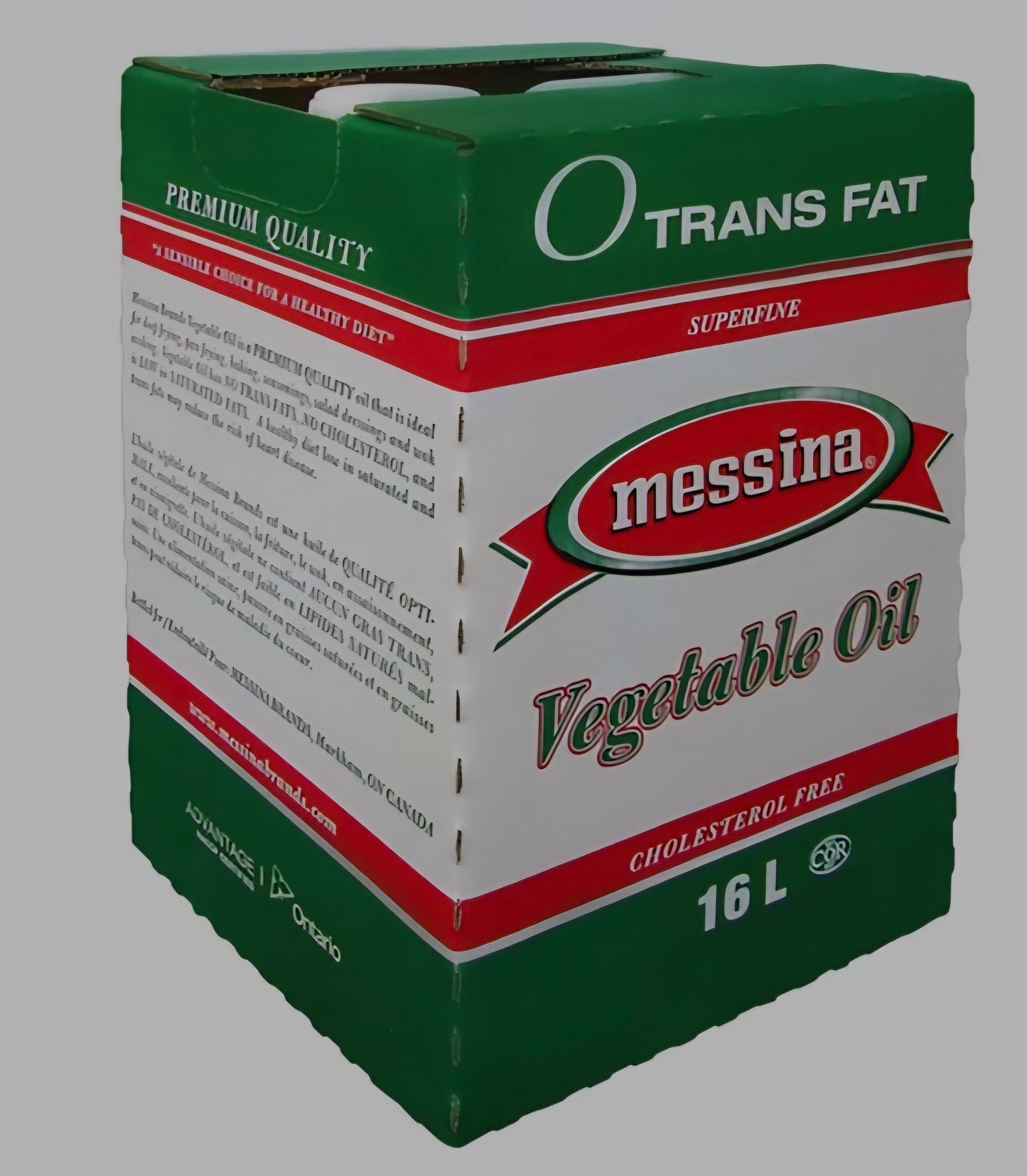 Messina Vegetable Oil – 16 L (Bag-in-Box)