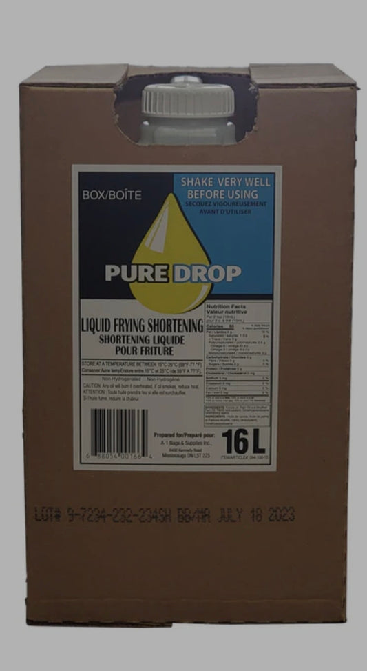 Pure Drop Liquid Frying Shortening 16Liter box