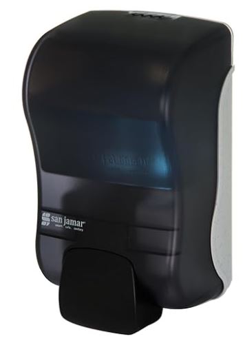 San Jamar SF900TBK Rely Manual Foam Soap & Sanitizer Dispenser – Black Pearl