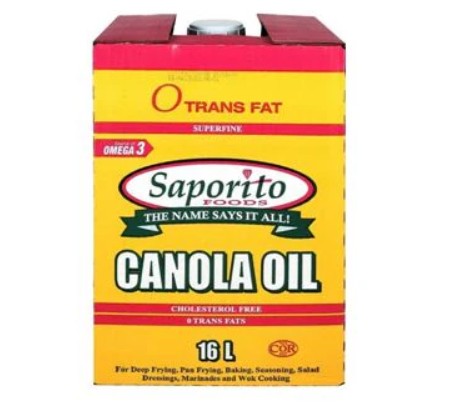 🛢️ Saporito Canola Oil – 16 Liters (Box Pack) Store pick up Available