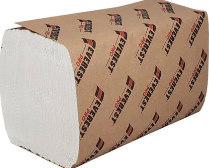 Everest Single-Fold White Hand Towels SF4000W