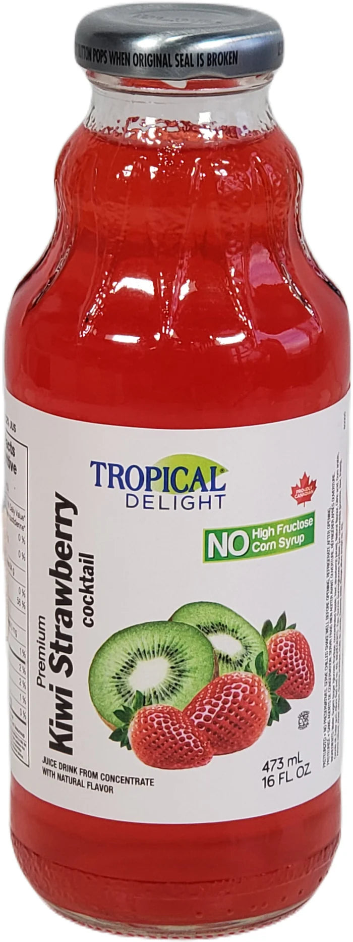 Tropical Delight Kiwi Strawberry Juice – 473ml Bottles (12 Pack Case)