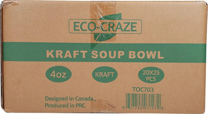 Eco-Craze PP Lid – 4 oz Soup Bowl – Clear  Code: TOC709  and 4 0z Soup Bowl Toc703