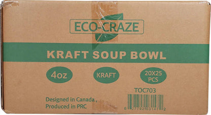 Eco-Craze PP Lid – 4 oz Soup Bowl – Clear  Code: TOC709  and 4 0z Soup Bowl Toc703