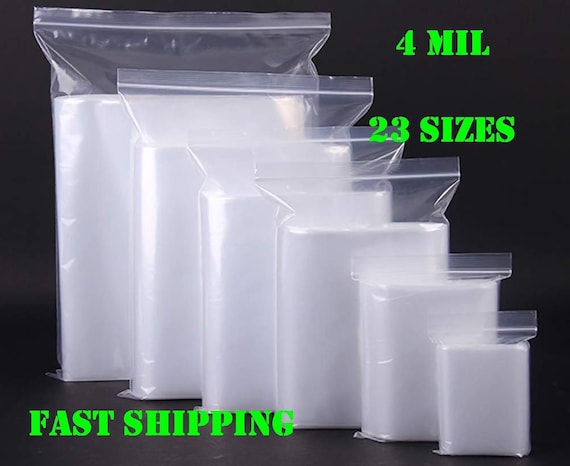 4 Mil Reclosable Bags – Heavy Duty Ziploc / Mini Grip Bags (1000 pcs/Case) – All Sizes Available