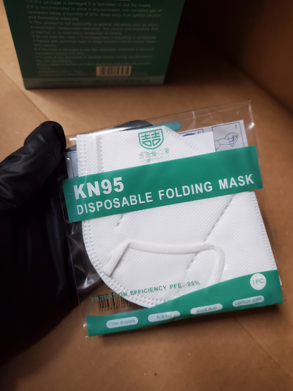 KN95 DISPOSABLE FOLDING MASK 20pcs/Box >95% FILTRATION- (Individually packed)/Store pick up available