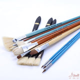 14pcs/Set,High Quality art supplies oil painting brush gouache watercolor brush pen fan shape brush pen painting brush set