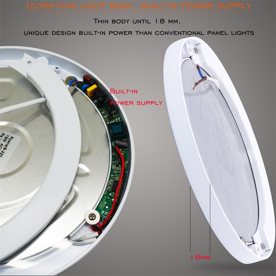 18W LED Panel Light Ceiling Lights Led sensor Downlight Human Body Infrared Detector Motion Switch Round Flush Mount Light
