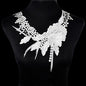1Pcs White Fine Venise Lace Fabric Dress Applique Blouse Sewing Trims DIY Neckline Collar Costume Decoration Accessories