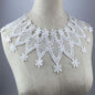 1Pcs White Fine Venise Lace Fabric Dress Applique Blouse Sewing Trims DIY Neckline Collar Costume Decoration Accessories