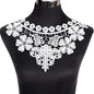 1Pcs White Fine Venise Lace Fabric Dress Applique Blouse Sewing Trims DIY Neckline Collar Costume Decoration Accessories