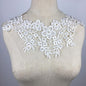 1Pcs White Fine Venise Lace Fabric Dress Applique Blouse Sewing Trims DIY Neckline Collar Costume Decoration Accessories