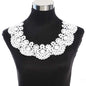 1Pcs White Fine Venise Lace Fabric Dress Applique Blouse Sewing Trims DIY Neckline Collar Costume Decoration Accessories