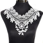 1Pcs White Fine Venise Lace Fabric Dress Applique Blouse Sewing Trims DIY Neckline Collar Costume Decoration Accessories