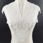 1Pcs White Fine Venise Lace Fabric Dress Applique Blouse Sewing Trims DIY Neckline Collar Costume Decoration Accessories