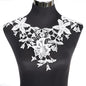 1Pcs White Fine Venise Lace Fabric Dress Applique Blouse Sewing Trims DIY Neckline Collar Costume Decoration Accessories