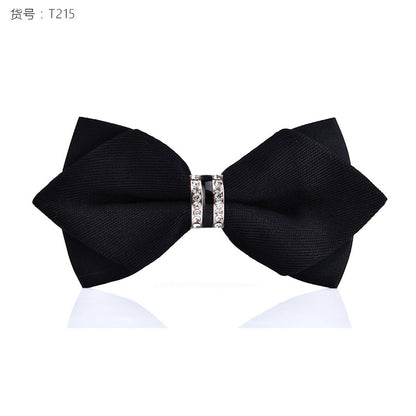 1Piece Bling Crystal Metal Decoration Sharp Corners Bow Tie Butterfly Knot Men's Accessories Wedding Party Banquet Club Business