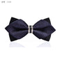 1Piece Bling Crystal Metal Decoration Sharp Corners Bow Tie Butterfly Knot Men's Accessories Wedding Party Banquet Club Business