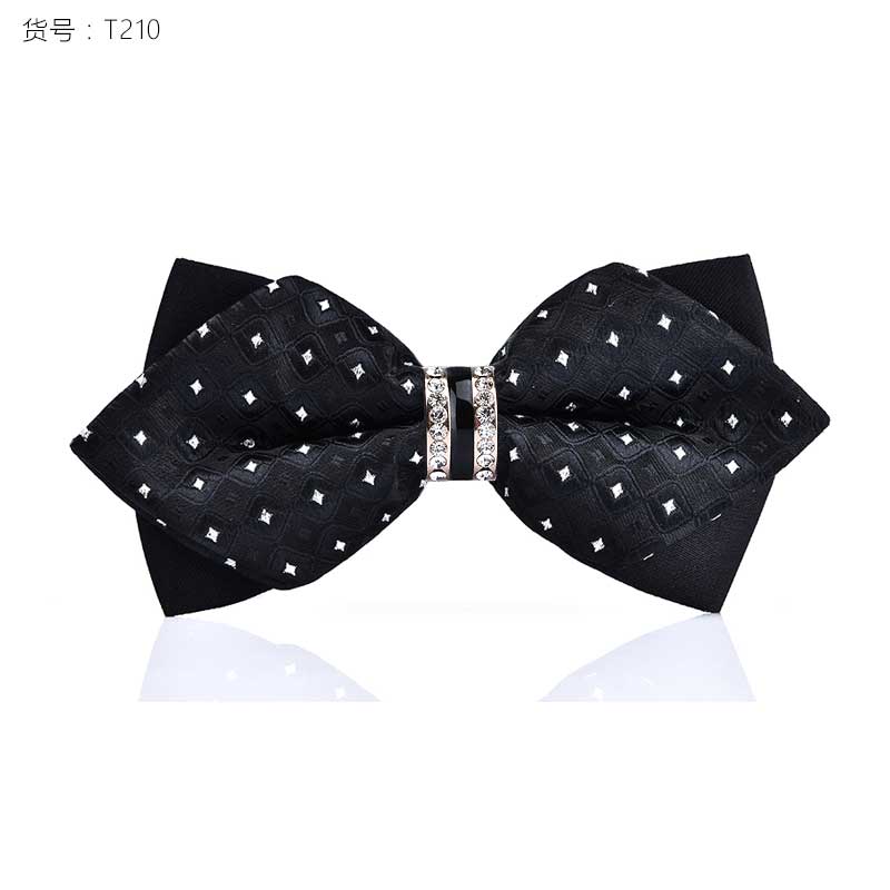 1Piece Bling Crystal Metal Decoration Sharp Corners Bow Tie Butterfly Knot Men's Accessories Wedding Party Banquet Club Business