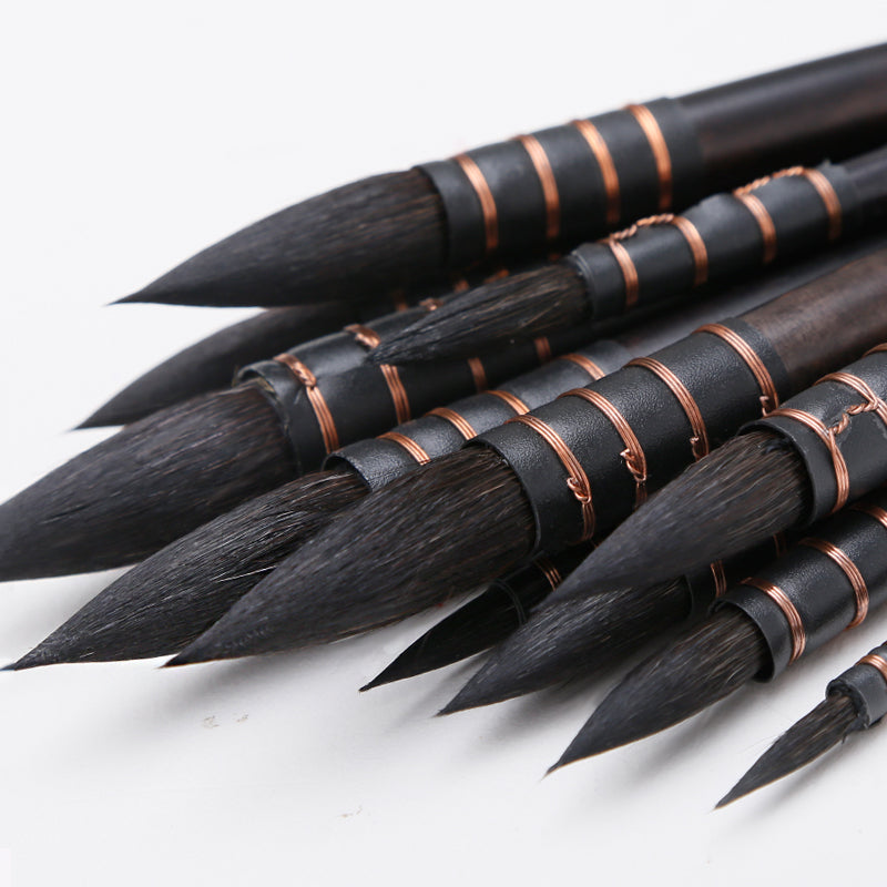 1Piece Handmade Squirrel's Hair Artist Watercolor Paint Brush French Style Pointed Painting Brushes For Watercolor Art Supplies