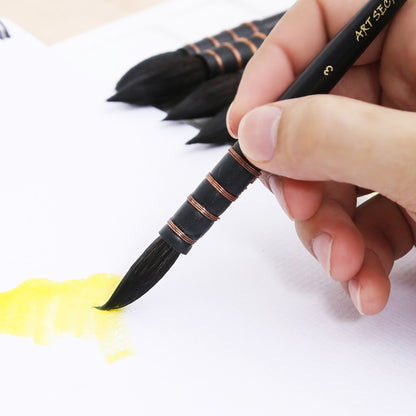 1Piece Handmade Squirrel's Hair Artist Watercolor Paint Brush French Style Pointed Painting Brushes For Watercolor Art Supplies