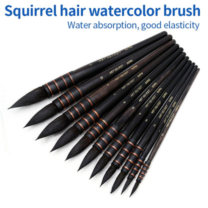 1Piece Handmade Squirrel's Hair Artist Watercolor Paint Brush French Style Pointed Painting Brushes For Watercolor Art Supplies