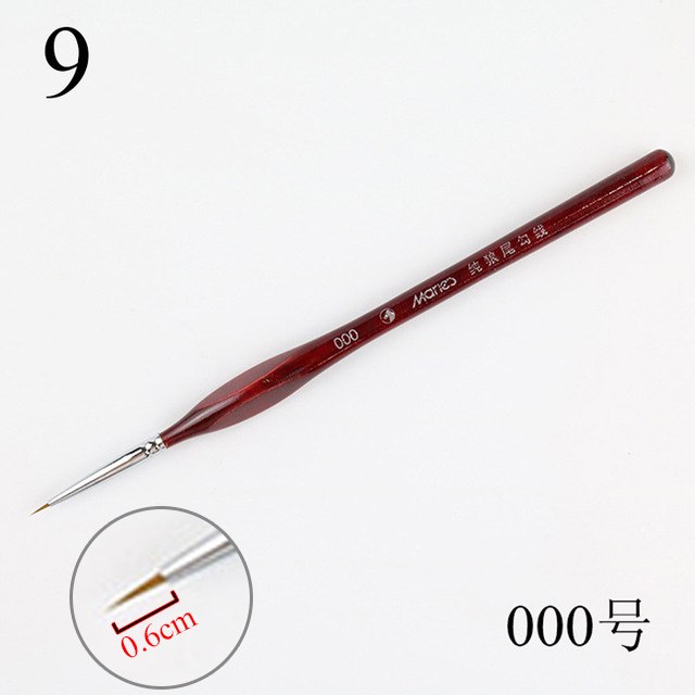 1Piece Paint Brush Fine Miniature Fine Hook Line Nail Art Drawing Brushes Wolf Half Paint Brushes For Acrylic Painting Supplies