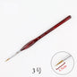 1Piece Paint Brush Fine Miniature Fine Hook Line Nail Art Drawing Brushes Wolf Half Paint Brushes For Acrylic Painting Supplies