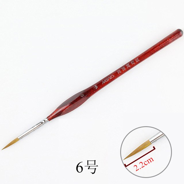 1Piece Paint Brush Fine Miniature Fine Hook Line Nail Art Drawing Brushes Wolf Half Paint Brushes For Acrylic Painting Supplies