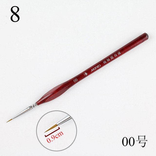 1Piece Paint Brush Fine Miniature Fine Hook Line Nail Art Drawing Brushes Wolf Half Paint Brushes For Acrylic Painting Supplies