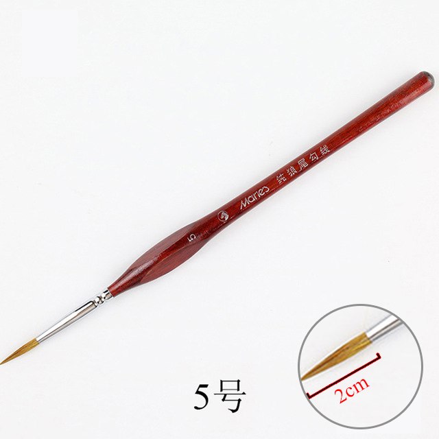 1Piece Paint Brush Fine Miniature Fine Hook Line Nail Art Drawing Brushes Wolf Half Paint Brushes For Acrylic Painting Supplies