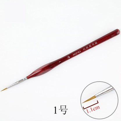 1Piece Paint Brush Fine Miniature Fine Hook Line Nail Art Drawing Brushes Wolf Half Paint Brushes For Acrylic Painting Supplies