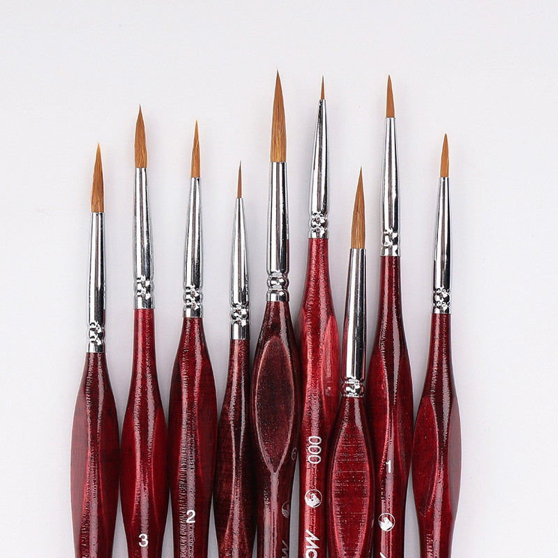 1Piece Paint Brush Fine Miniature Fine Hook Line Nail Art Drawing Brushes Wolf Half Paint Brushes For Acrylic Painting Supplies