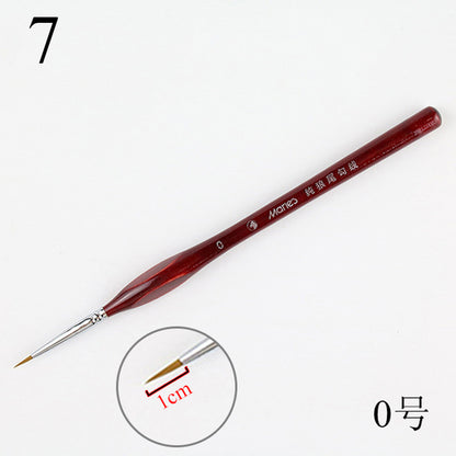 1Piece Paint Brush Fine Miniature Fine Hook Line Nail Art Drawing Brushes Wolf Half Paint Brushes For Acrylic Painting Supplies