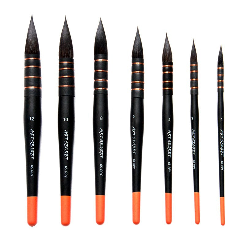 1Piece Watercolor Brush Pen Handmade Squirrel Hair Painting Brushes for Artists Gouache Acrylic Art Painting Supplies Stationery