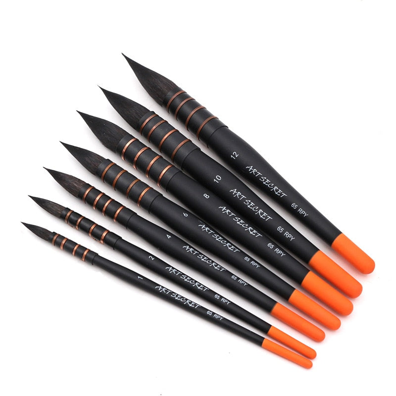 1Piece Watercolor Brush Pen Handmade Squirrel Hair Painting Brushes for Artists Gouache Acrylic Art Painting Supplies Stationery