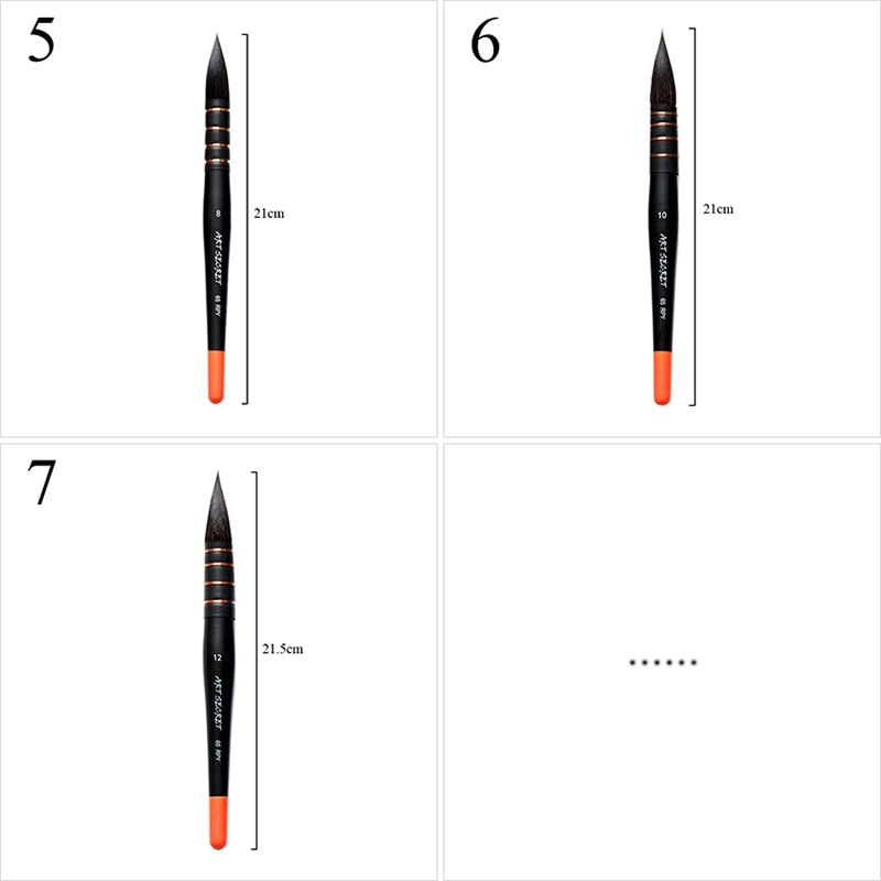 1Piece Watercolor Brush Pen Handmade Squirrel Hair Painting Brushes for Artists Gouache Acrylic Art Painting Supplies Stationery