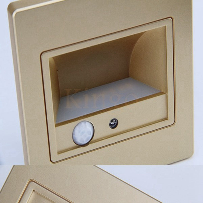 1pcs/5pcs/10pcs Indoor PIR Motion Sensor Led Stair Light Infrared Human Body Induction Wall Lamp Recessed Step Ladder Wall Light