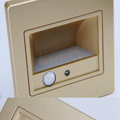 1pcs/5pcs/10pcs Indoor PIR Motion Sensor Led Stair Light Infrared Human Body Induction Wall Lamp Recessed Step Ladder Wall Light