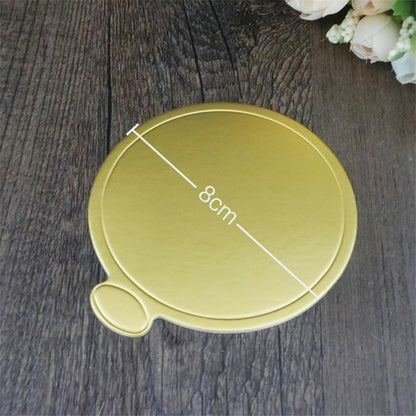 1set/100pcs Gold Cake Circles Greaseproof Laminated Round Cake Boards Bases for Birthday and wedding cakes Pastry Decorative Kit