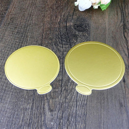 1set/100pcs Gold Cake Circles Greaseproof Laminated Round Cake Boards Bases for Birthday and wedding cakes Pastry Decorative Kit