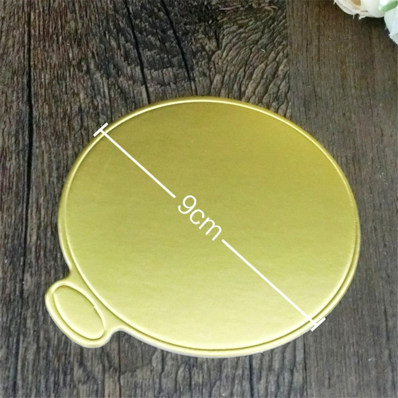 1set/100pcs Gold Cake Circles Greaseproof Laminated Round Cake Boards Bases for Birthday and wedding cakes Pastry Decorative Kit
