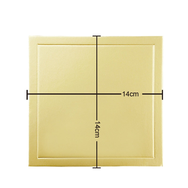 1set/5PCS Square Gold Cardboard Cake Base Cake Paper Plates Dessert Board Base Grease-Proof and Freeze Durable Pastry Cardboard