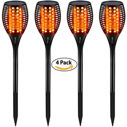 2/4PCS Solar lights 2835smd Torch Flame Outdoor 6led Landscape Lights Garden Lawn Garden Decoration Wall lamp LED Camping lights