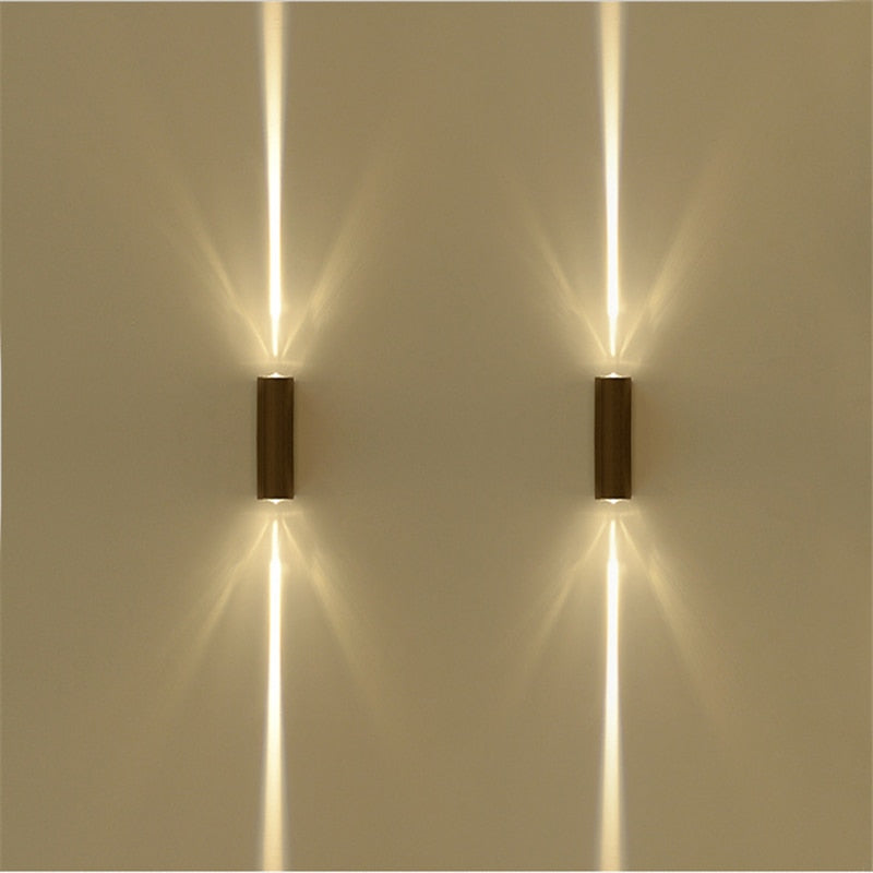 2 Narrow Beam LED Waterproof Wall Lamp Indoor Outdoor IP65 Aluminum Up and Down Lighting 2x3W COB Porch Garden Lights WWL187