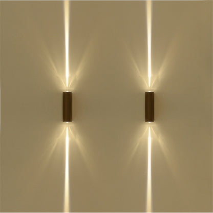 2 Narrow Beam LED Waterproof Wall Lamp Indoor Outdoor IP65 Aluminum Up and Down Lighting 2x3W COB Porch Garden Lights WWL187