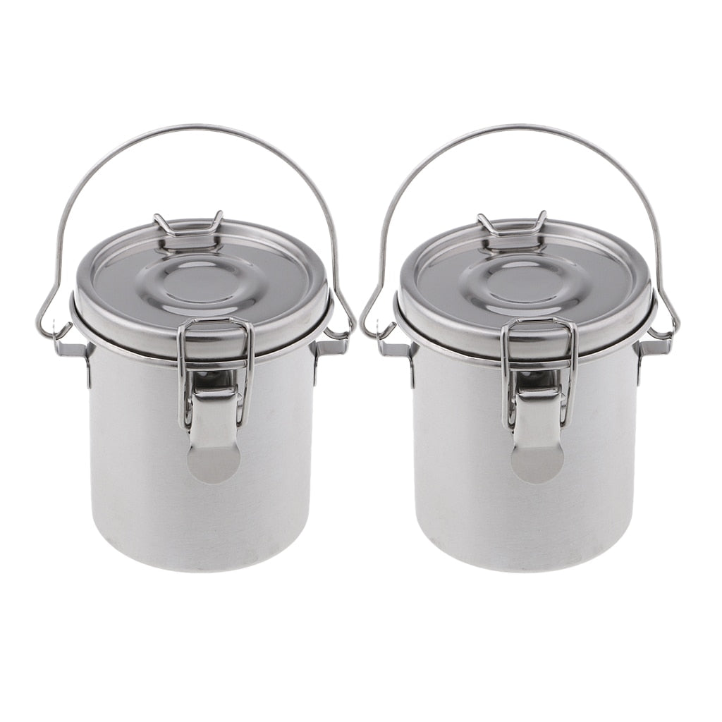 2 Pack Artist Portable Painting Brush Washing Bucket Wash Pen Pot Stainless Steel Watercolor Oil Paint Brush Washer Art Supplies